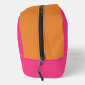 Hellrosa und orange Monogramm Waschbeutel (Rechts)
