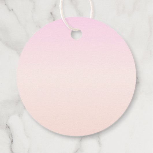 Hellrosa und Pfirsichfarben Ombre Name & Monogramm Geschenkanhänger (Rückseite)