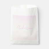 Hellrosa und Pfirsichfarben Ombre Name & Monogramm Geschenktütchen (Vorderseite)