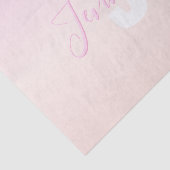 Hellrosa und Pfirsichfarben Ombre Name & Monogramm Seidenpapier (Ausschnitt)