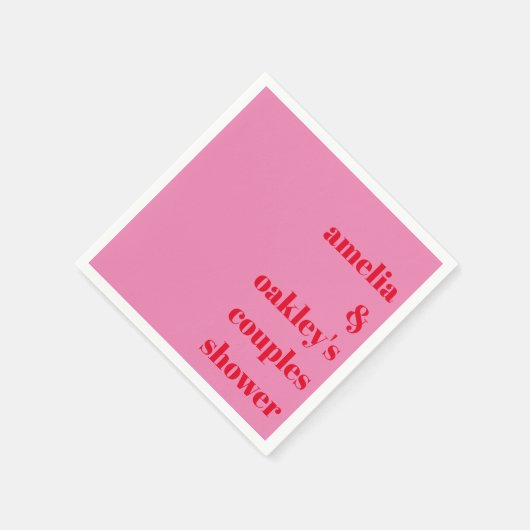 Hellrosa und rote, moderne Paare Dusche Serviette (Ecke)