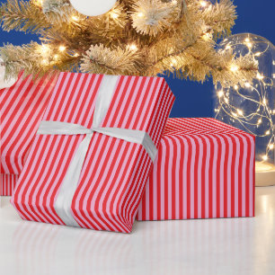 Hellrosa und rote Streifen Geschenkpapier