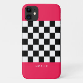 Hellrosa und Schachbrett Case-Mate iPhone Hülle