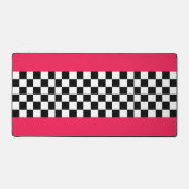 Hellrosa und Schachbrett Schreibtischunterlage (Vorderseite)