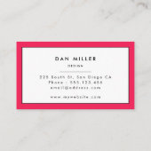 Hellrosa und Schachbrett Visitenkarte (Rückseite)