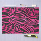 Hellrosa und schwarz glänzende Farbstreifen Seidenpapier (Handwerk)