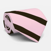Hellrosa und schwarze Streifen Krawatte (Gerollt)