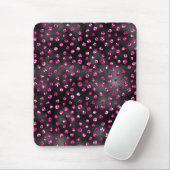 Hellrosa und schwarzes Glam Polka Dot Print Mousepad (Mit Mouse)