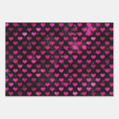 Hellrosa und schwarzes Glam Weibchenmuster Geschenkpapier Set (Vorderseite 3)