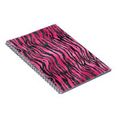 Hellrosa und schwarzglänzende Glam-Tierwerbung Notizblock (Rechte Seite)