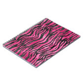 Hellrosa und schwarzglänzende Glam-Tierwerbung Notizblock (Linke Seite)