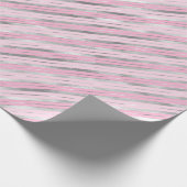 Hellrosa und Silberstreifen Geschenkpapier (Ecke)