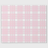 Hellrosa und weiß Kariert| Großes Muster | Geschenkpapier (Flach)