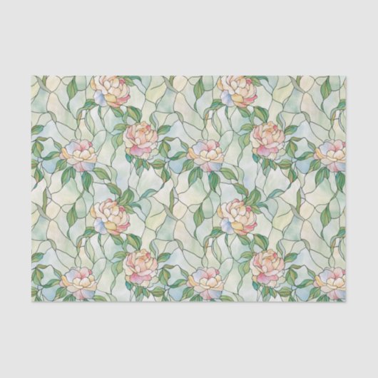 Hellrosa und weiße Blume Festhalteeffekt Seidenpapier (Vorderseite)