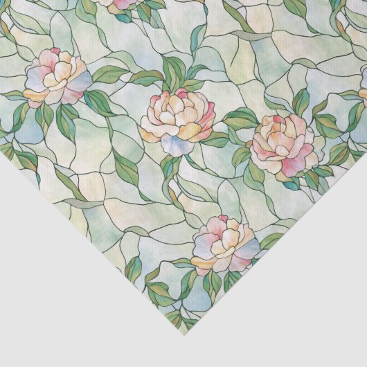 Hellrosa und weiße Blume Festhalteeffekt Seidenpapier (Ausschnitt)