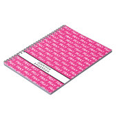 Hellrosa und weiße minimalistische Gebetskarte Notizblock (Linke Seite)