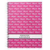 Hellrosa und weiße minimalistische Gebetskarte Notizblock (Vorderseite)