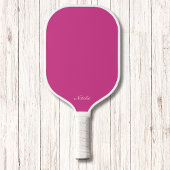 Hellrosa und weiße, moderne Monogramm Pickleball Schläger
