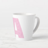 Hellrosa und weiße Polka Dot Fett Monogramm Milchtasse (Rechte Ecke)