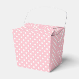 Hellrosa und weiße Polka Dot Fevor Box Geschenkschachtel