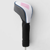 Hellrosa und weißes individuelles Monogramm Golf Headcover (angewinkelt)
