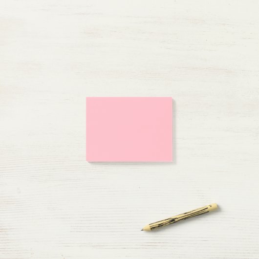 Hellrosa Uni-Farbe Post-it Klebezettel (Auf Schreibtisch)