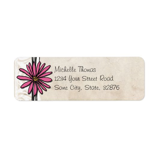 Hellrosa Vintage Daisy-Hochzeitadresse (Vorne)