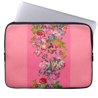Hellrosa Vintage Rose Garden Electronics Bag Laptopschutzhülle