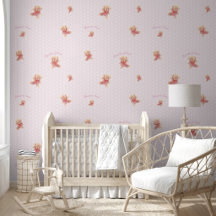 Hellrosa Vintage-Teddybär-Kinderzimmer