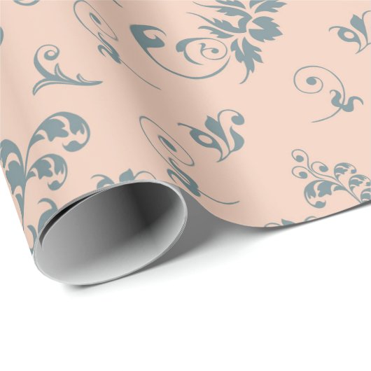 Hellrosa Vintages Retro-Muster Geschenkpapier (Rolleneckpunkt)