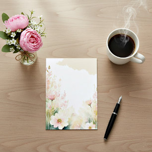 Hellrosa Wasserfarbe Floral leere Hochzeit Einladung