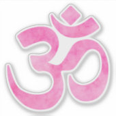 Hellrosa Wasserfarbe Oben Symbol Aufkleber (Vorderseite)