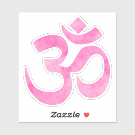 Hellrosa Wasserfarbe Oben Symbol Aufkleber (Blatt)