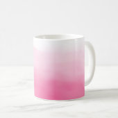 Hellrosa Wasserfarbe Ombre Tasse (VorderseiteRechts)