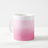 Hellrosa Wasserfarbe Ombre Tasse (Vorderseite Links)