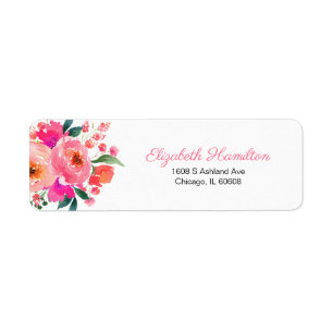 Hellrosa Wasserfarben Blumenstrauß Bouquet Elegant