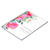 Hellrosa Wasserfarben Gewohnte Hochzeit Notizblock (Linke Seite)