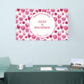 Hellrosa Watercolor Blossom Hochzeit Banner (Messeveranstaltung)