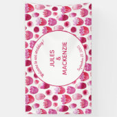 Hellrosa Watercolor Blossom Hochzeit Banner (Vertikal)