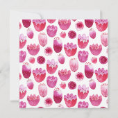 Hellrosa Watercolor Blossom Hochzeit Dankeskarte (Rückseite)