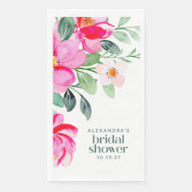 Hellrosa Watercolor Floral Brautparty Custom