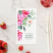 Hellrosa Watercolor Floral Brautparty Custom Serviette (Beispiel)