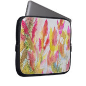 Hellrosa Watercolor Floral Design Laptopschutzhülle (Vorne Rechts)