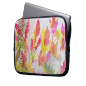 Hellrosa Watercolor Floral Design Laptopschutzhülle (Vorderseite Links)