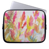 Hellrosa Watercolor Floral Design Laptopschutzhülle (Vorderseite)