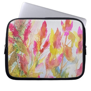 Hellrosa Watercolor Floral Design Laptopschutzhülle