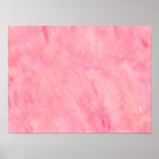 Hellrosa Watercolor Textur Muster Hintergrund Poster (Vorne)