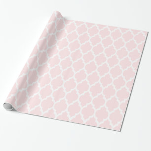 Hellrosa Weiß XL Marokkanisches Vierblatt #4 Geschenkpapier