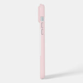 Hellrosa weiße gerahmte Anfangsmonogramm iPhone Hülle (Linke Seite)