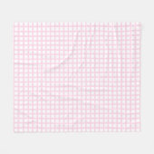 Hellrosa, weiße Quadrat-Muster Fleecedecke (Vorderseite (Horizontal))